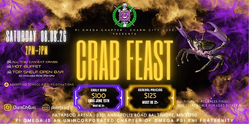 Pi Omega Annual Crab Feast