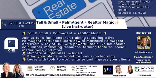 Tall & Small + PalmAgent = Realtor Magic \u2728 (Live Instructor!)