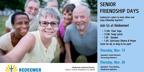 Senior Friendship Day Nov. 20