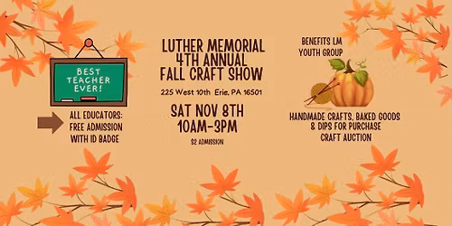Luther Memorial Church 4th Annual Fall Craft Show