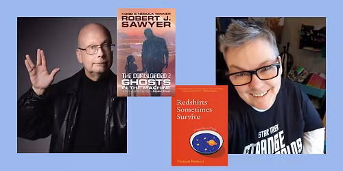 Robert J. Sawyer and Finnian Burnett book launch 