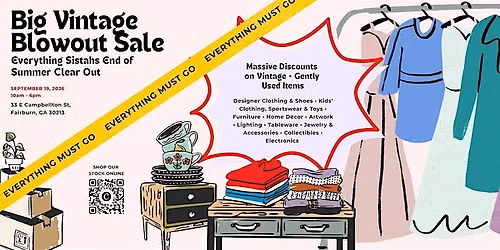Everything Sistahs' Vintage End of Summer Clear Out!!! Fairburn, GA