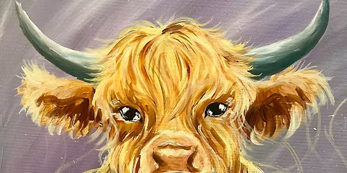 Highland Coo Paint and Sip Night