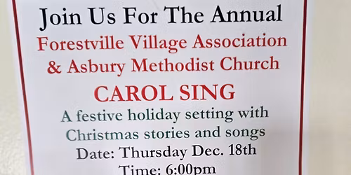 Asbury & Forestville Village Assoc. Indoor Carol Sing
