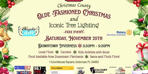 2025 Christmas County Olde Fashioned Christmas and Iconic Tree Lighting Ceremony
