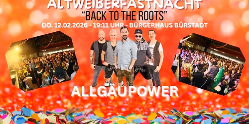 Altweiberfastnacht B\u00fcrstadt 2026 - BACK TO THE ROOTS