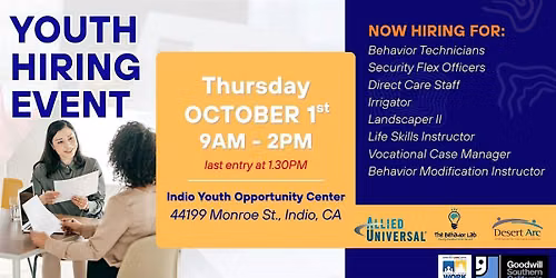 Indio Youth Hiring Event