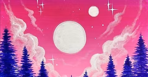 Dreamy Lake Moonrise (Add A Candle)