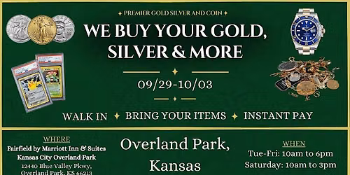 Overland Park, KS Roadshow- A free, Five Day Only Buying Event