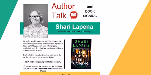 Author Talk: Shari Lapena \ud83d\udcd7