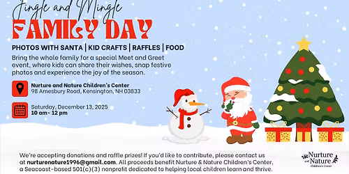 Holiday Family Day - Photos with Santa, Kid Crafts, Raffles, Food