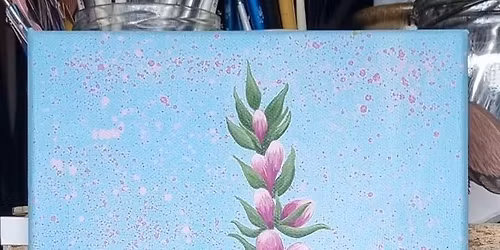 Foxglove Acrylic Painting