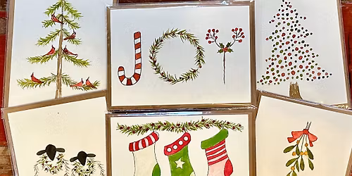 Beginning Watercolor Christmas Cards