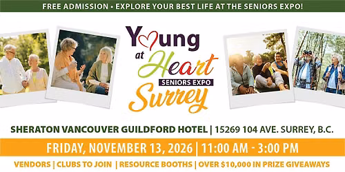 FREE Surrey #2 Young at Heart Seniors Expo 2026