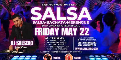 Salsa & Bachata Social Dance and Drop-in class