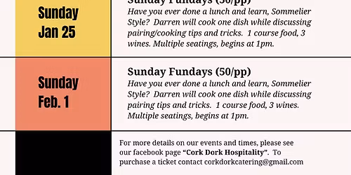 Sunday Funday (lunch and learn Somm style)