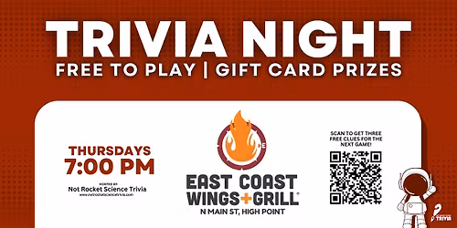 Trivia Night at East Coast Wings + Grill (N Main St)