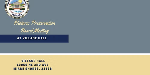Historic Preservation Board Meeting