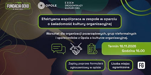Warsztat - Efektywna wsp\u00f3\u0142praca w zespole w oparciu o \u015bwiadomo\u015b\u0107 kultury organizacyjnej