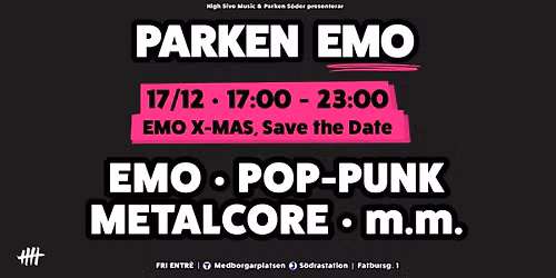 Parken EMO 17 december | EMO X-mas, Save the date!