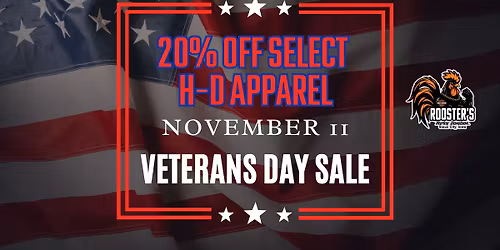 Veterans Day Sale | 20% OFF select H-D Apparel