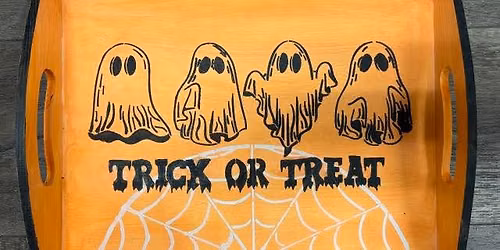 Halloween Wood Tray Paint & Sip Event! 