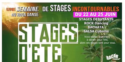 STAGES d'ETE  "d\u00e9couverte" Rock Bachata Salsa Annecy