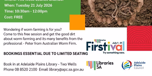 What on Earth is Worm Farming? Workshop - Two Wells
