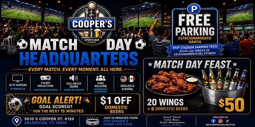 Match Day Headquarters | Soccer Watch Party, Beer Specials & Free Parking