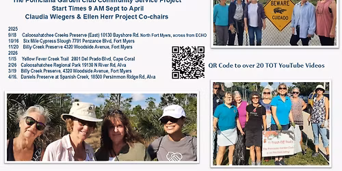 Trash Off Trails (call 239-994-8147 the day prior)