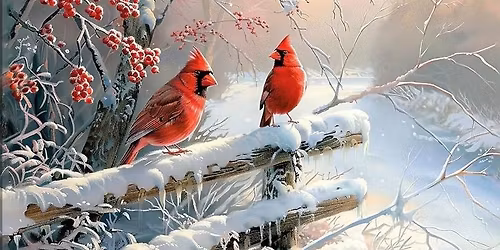Winter Cardinals \u2013 Cozy Acrylic Painting Workshop