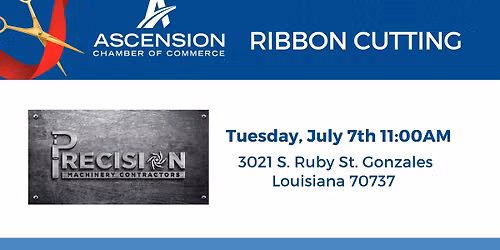 Ribbon Cutting - Precision Machinery Contractors