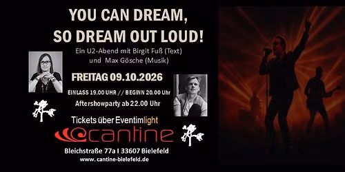 Ein U2-Abend mit Birgit Fu\u00df (Text) und Max G\u00f6sche (Musik) + Aftershowparty