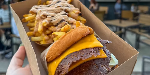 Tower 10 Burger at Crooked Thumb Brewery