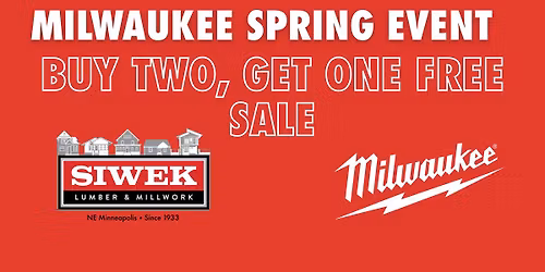 Milwaukee Tool Buy 2 Get 1 Free Sale