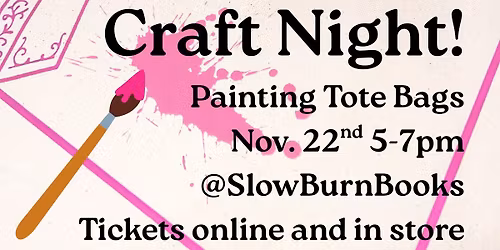 Craft Night: painting tote bags