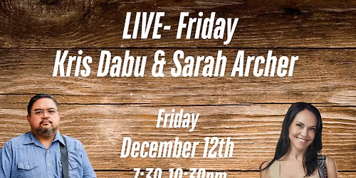Kris Dabu & Sarah Archer LIVE at Blackbirdie