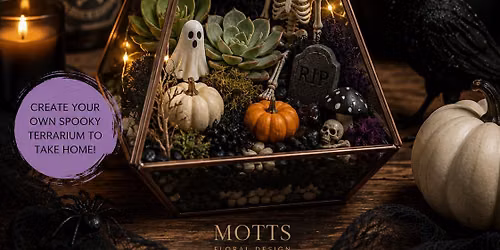 Flowers after 5 spooky terrarium edition