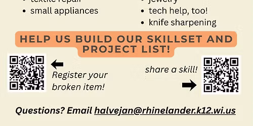 Repair Fair + Craft Supply Swap