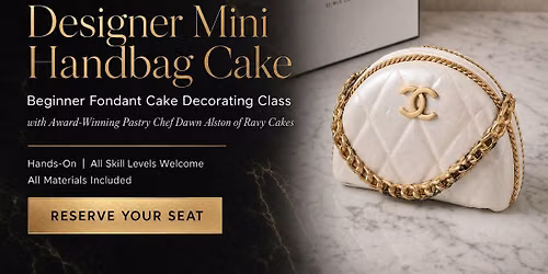 Designer Mini Hand Bag Cake - Beginner Fondant Cake Decorating Class
