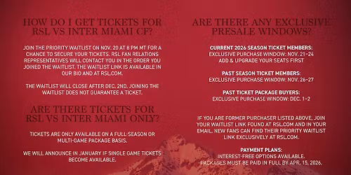 Real Salt Lake vs. Inter Miami CF