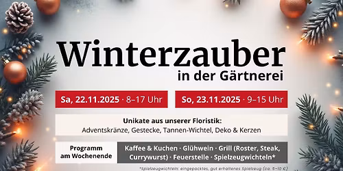 WINTERZAUBER in der G\u00e4rtnerei
