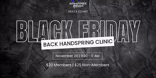 Black Friday: Back Handspring Clinic