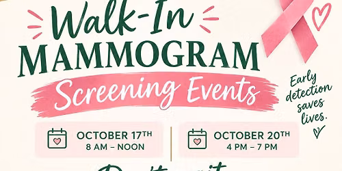 SCK Health Walk-In Mammogram Screening Events