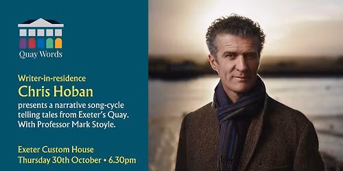 Quay Words Writer-in-residence Chris Hoban with Professor Mark Stoyle