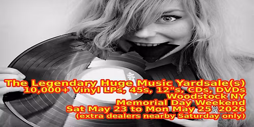 Huge Memorial Day Weekend Music Yard Sale Vinyl Records + CDs Woodstock NY