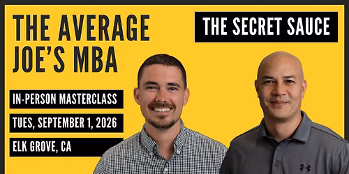 The Secret Sauce - Tuesday, September 1, 2026 (Elk Grove, CA)
