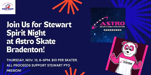 Stewart Spirit Night at Astro Skate! 