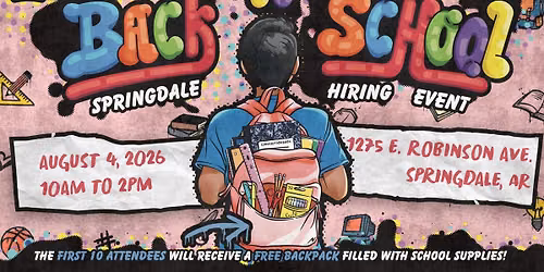2026 Back to School Springdale Hiring Event