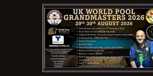 UK WORLD POOL GRANDMASTERS 2026